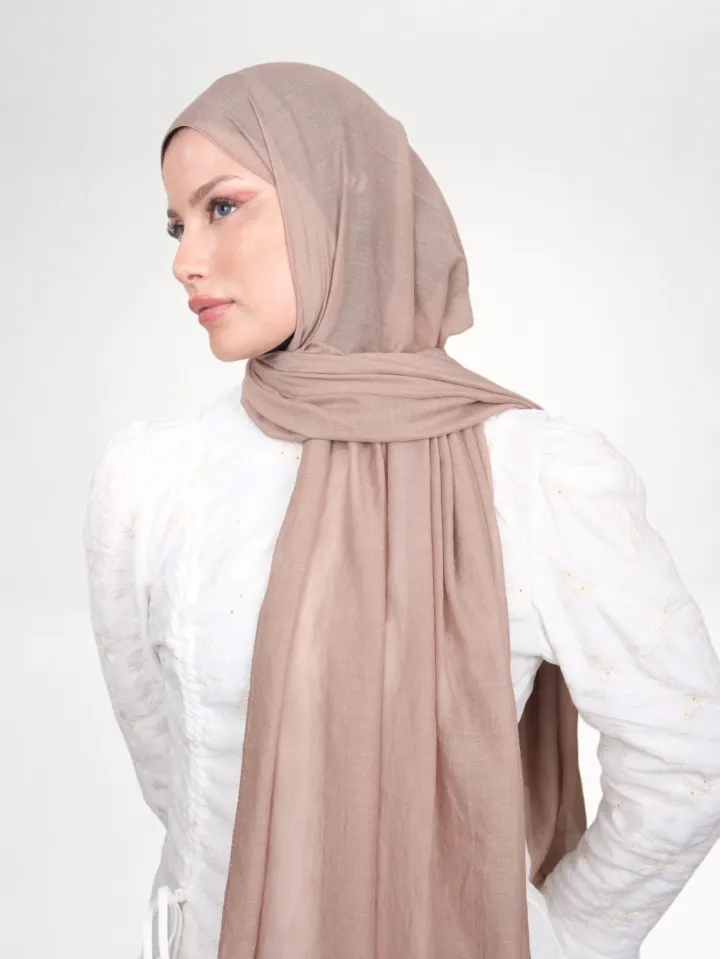 Harem Scarf Allya Şal Vizon-01