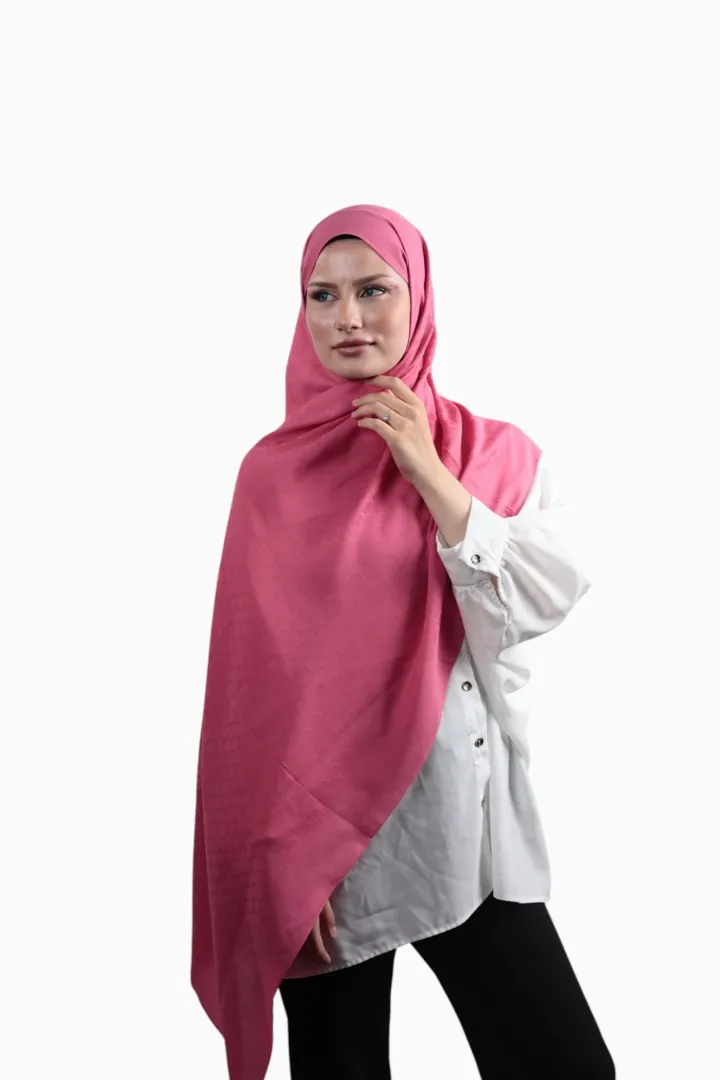 Armine Bambu Cotton Şal Gül Pembe