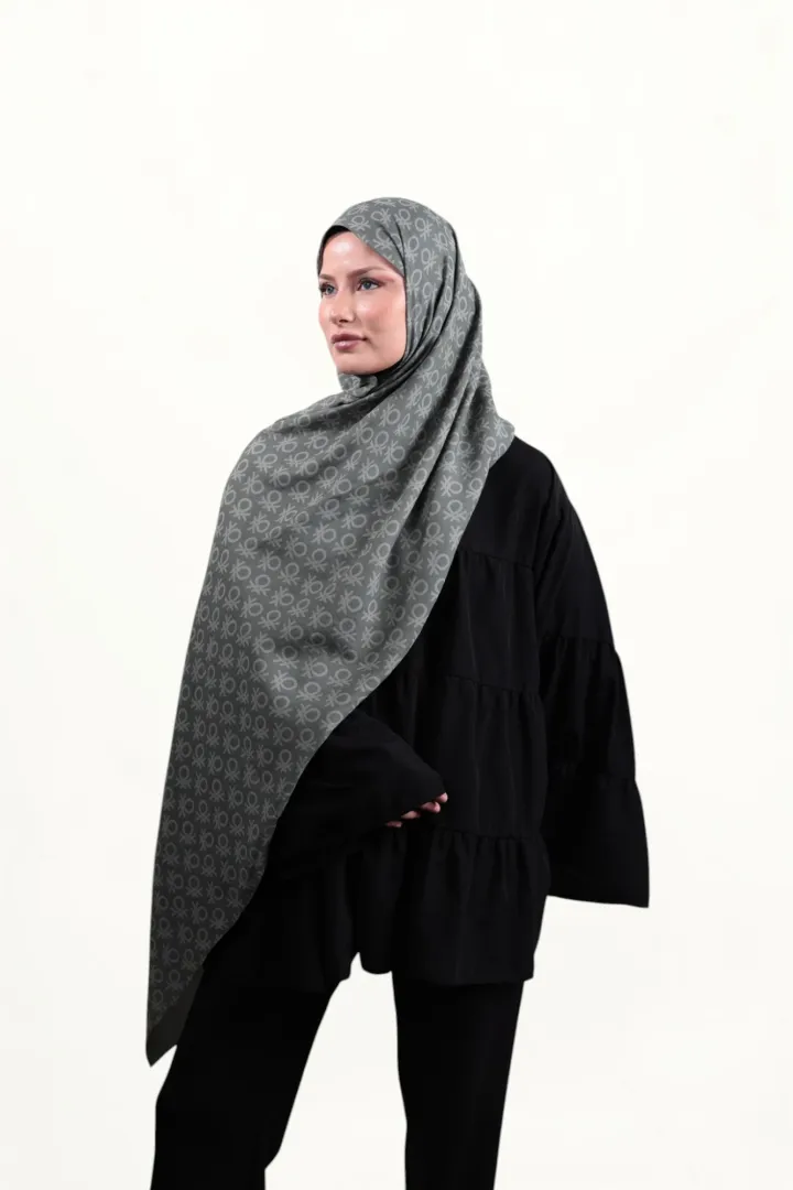 Benetton Elegante Şal Uno Gri-01