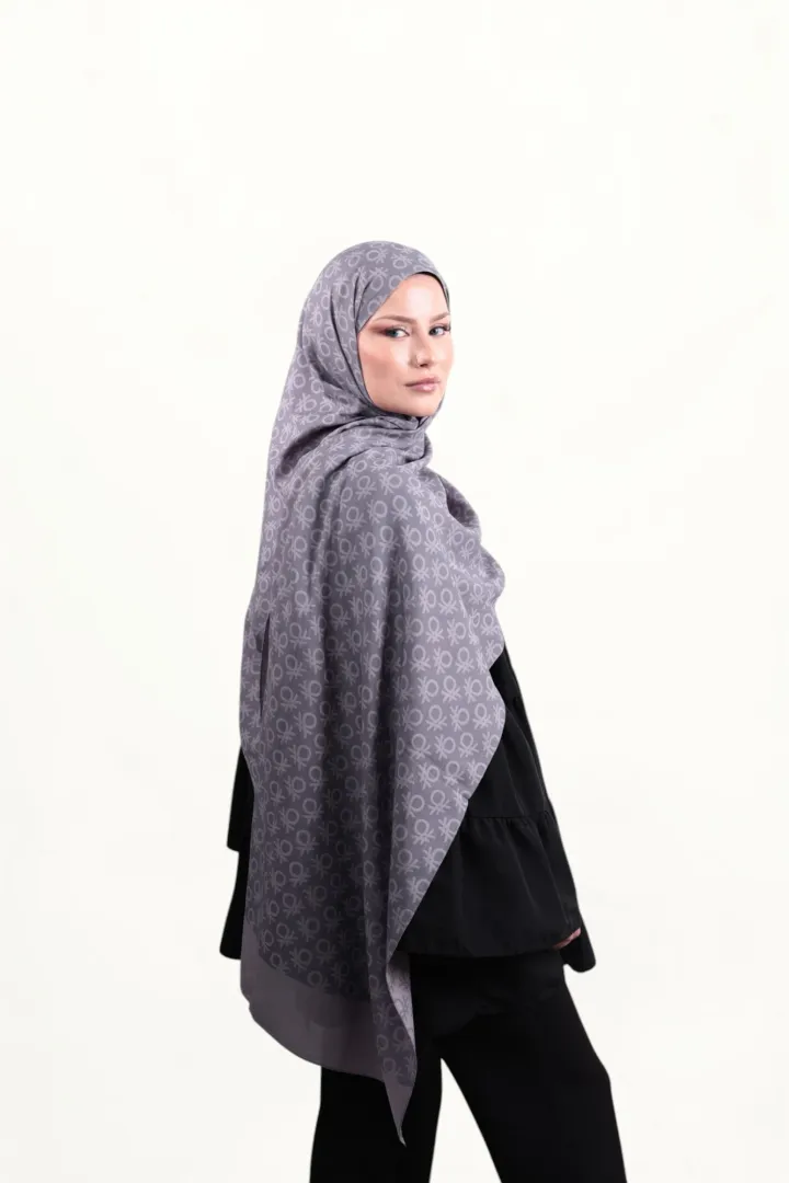 Benetton Elegante Şal Uno Kül Gri