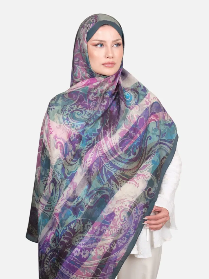 Harem Scarf Bianca Tencel Şal Lila Mor