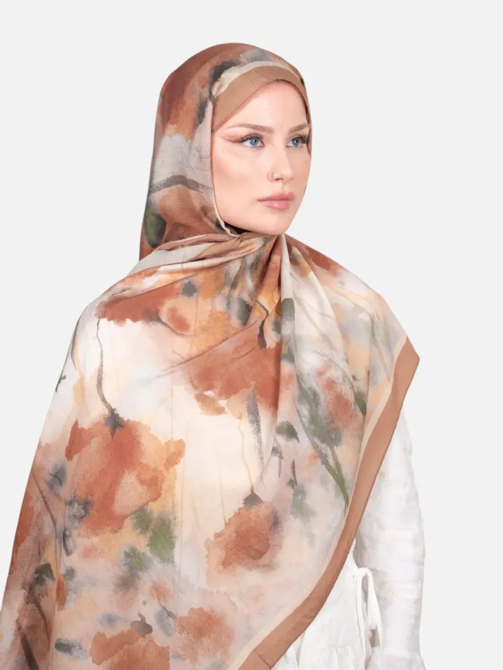 Harem Scarf Bianca Tencel Şal Vizon