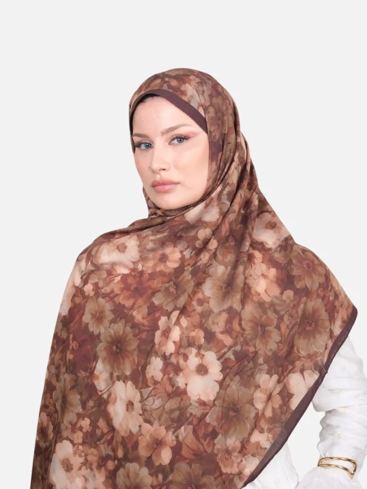 Harem Scarf Bianca Tencel Şal Kahverengi