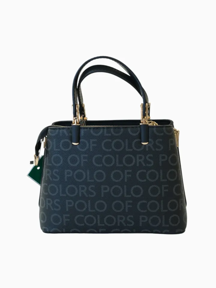 Polo of Colors Monogram El & Çapraz Çanta Siyah