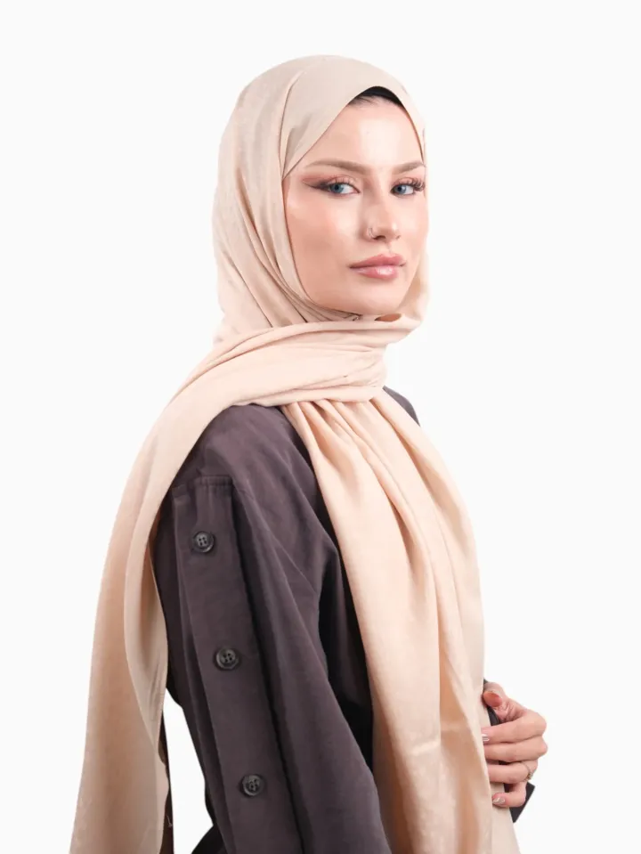 Armine Bambu Cotton Şal Pudra Bej