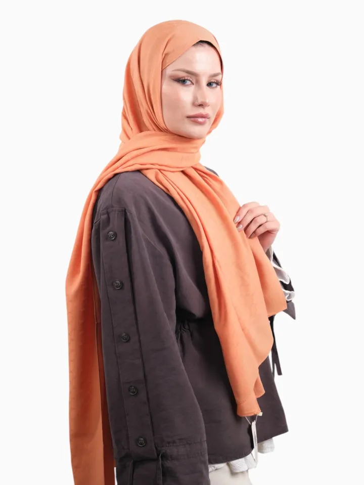 Armine Bambu Cotton Şal Somon