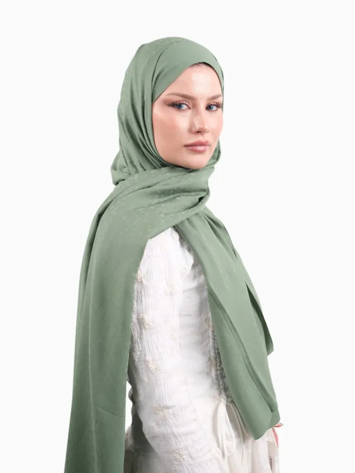 Armine Bambu Cotton Şal Yeşil