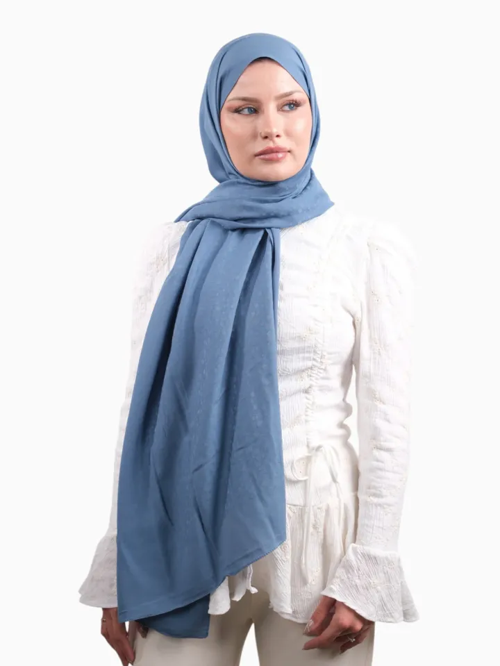 Armine Bambu Cotton Şal Açık Mavi