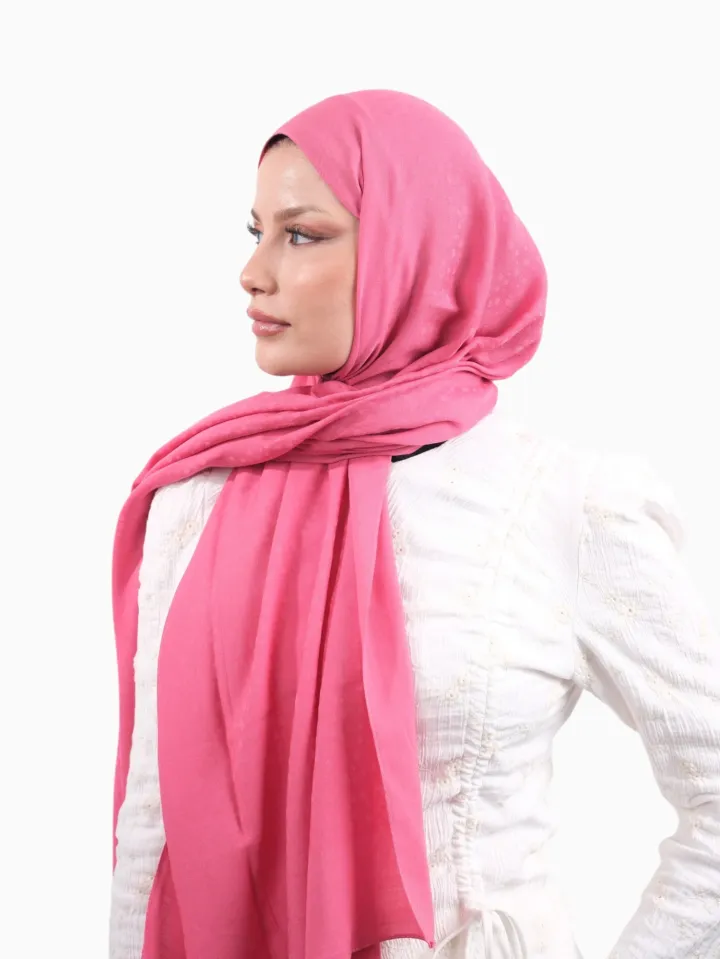 Armine Bambu Cotton Şal Fuşya
