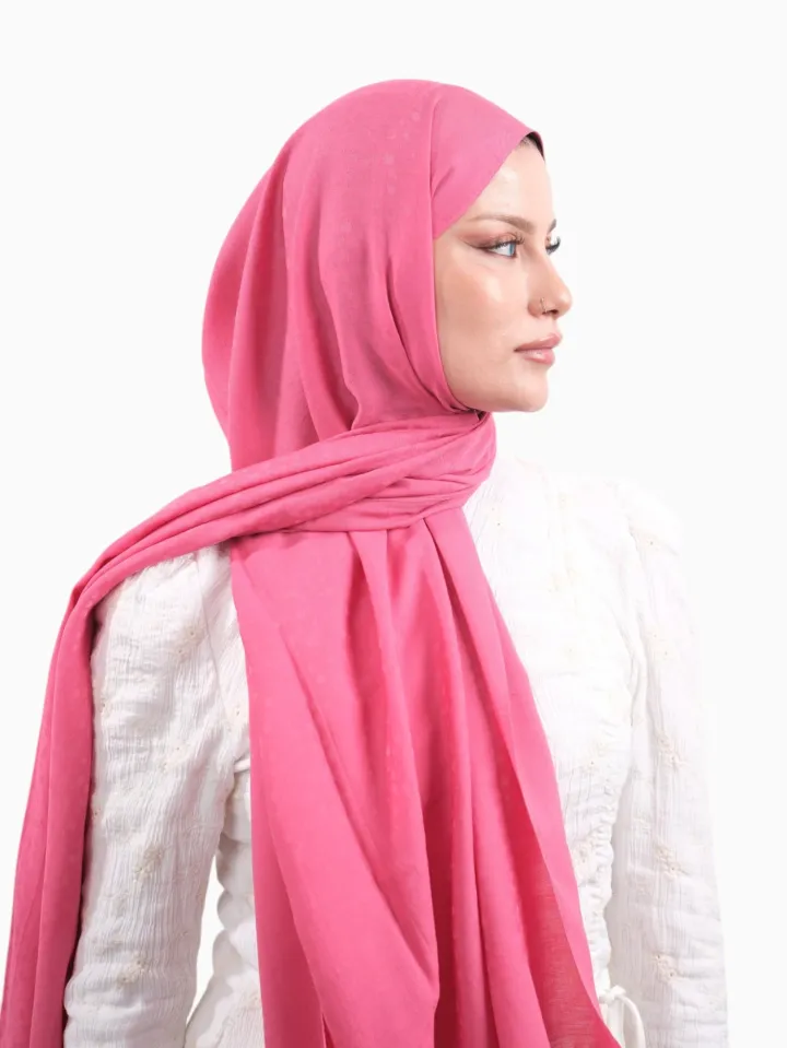 Armine Bambu Cotton Şal Fuşya