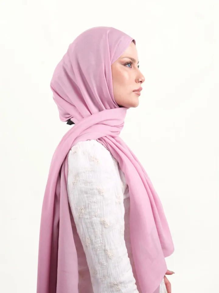 Armine İpek Pamuk Şal Pembe