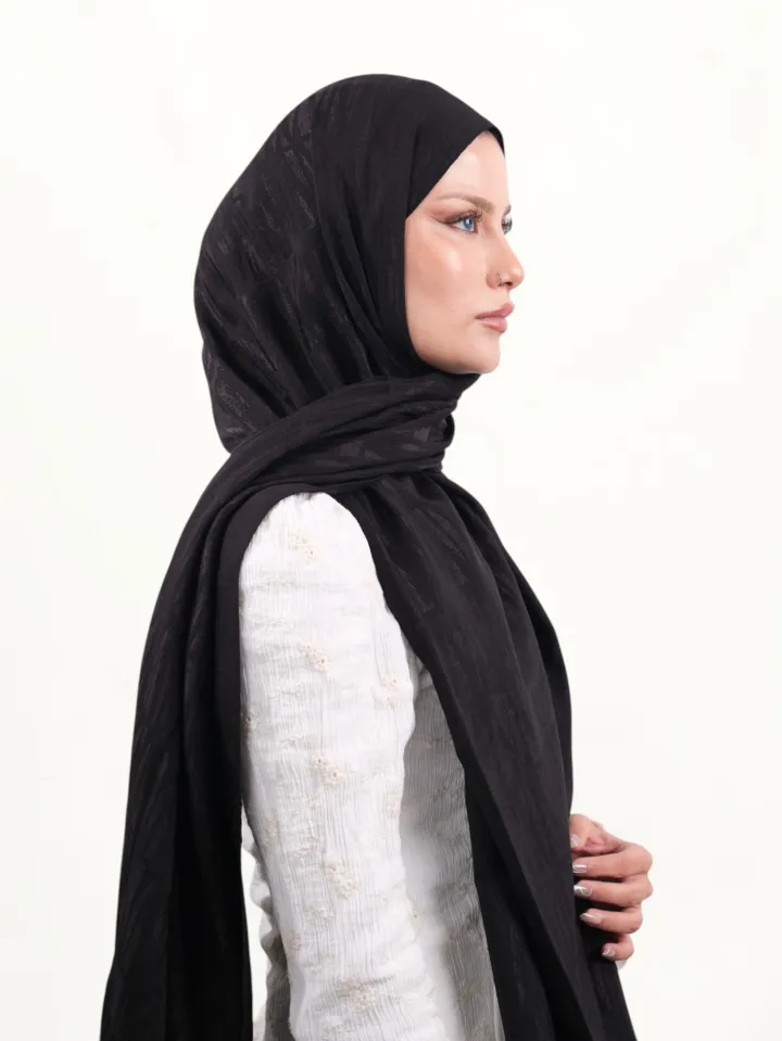 Armine Lyocell Şal Siyah-02