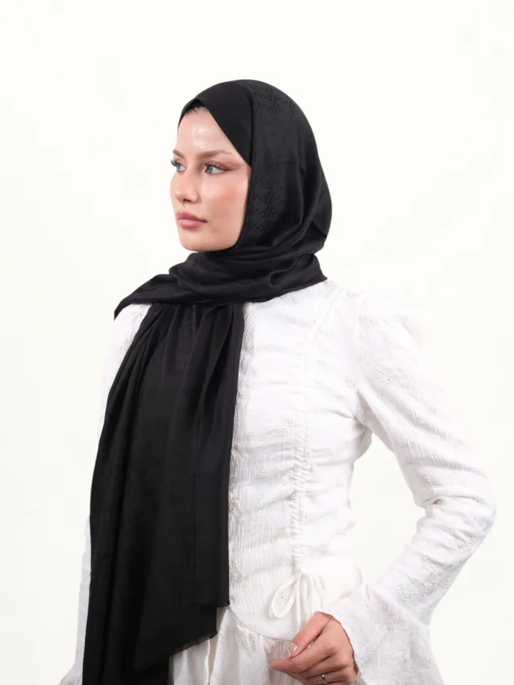 Armine Viskon Şal Siyah-00