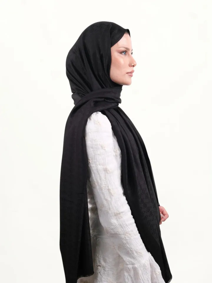 Armine Viskon Şal Siyah-00