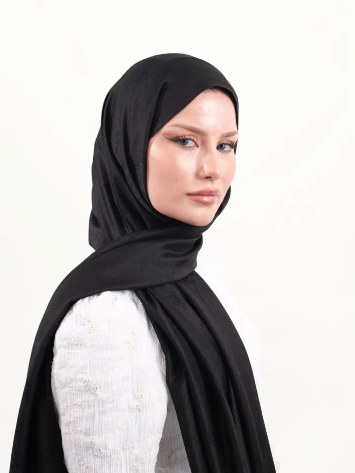 Armine Viskon Şal Siyah-03