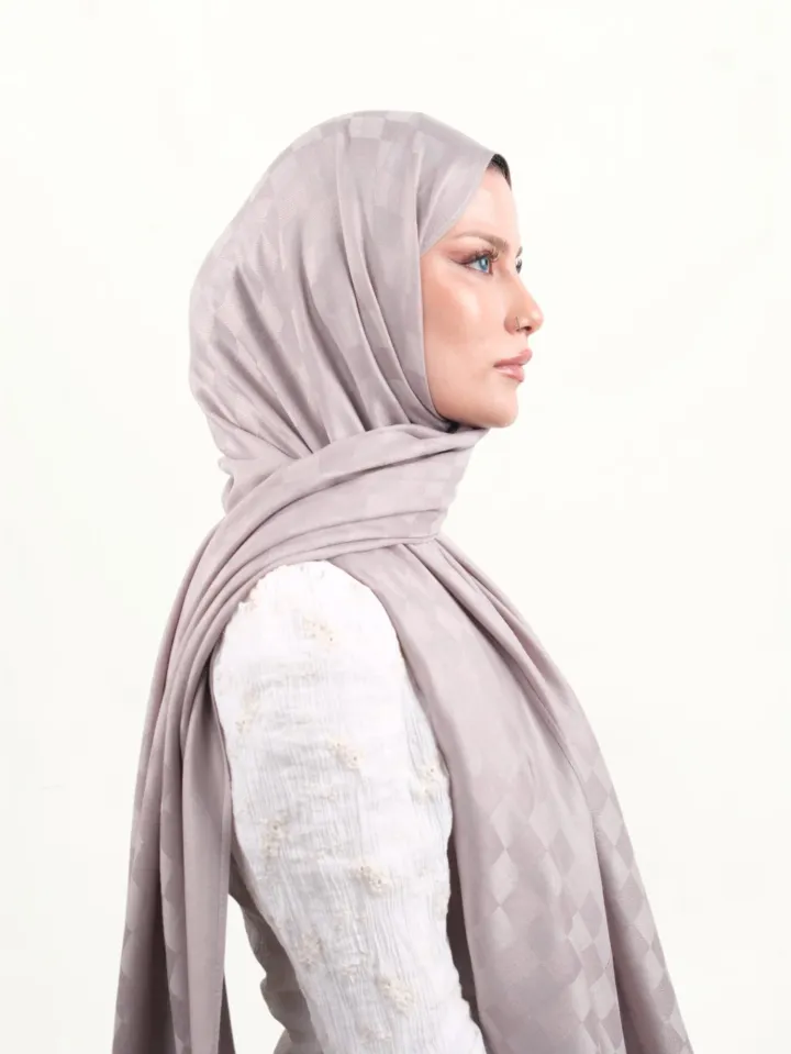 Armine Viskon Şal Gümüş Gri