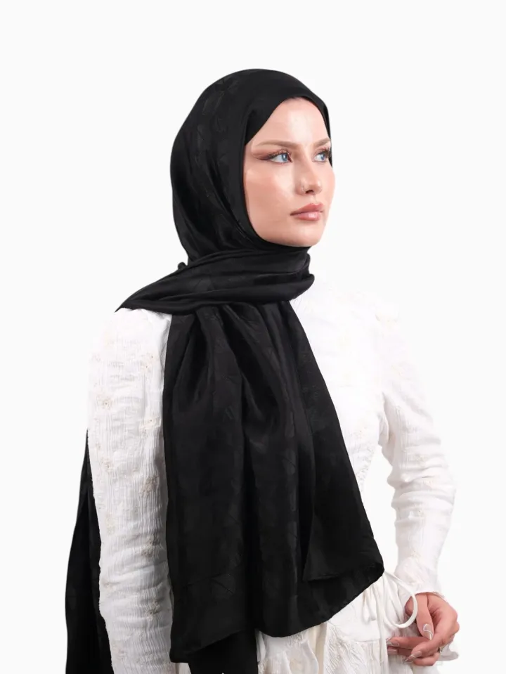 Armine Visse Şal Siyah-01