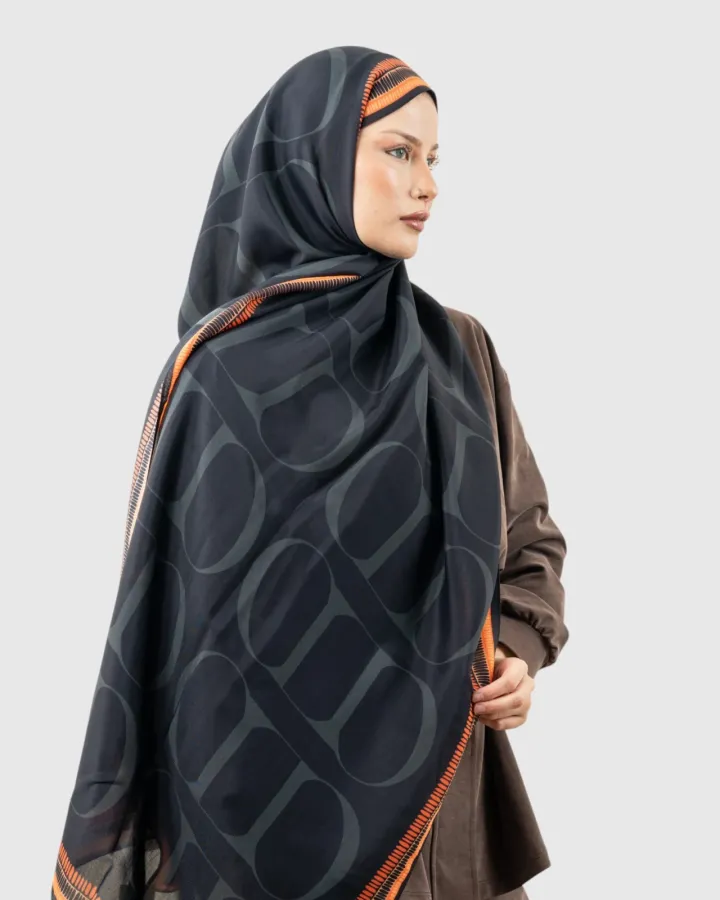 Carell Monogram Floş Şal B Siyah