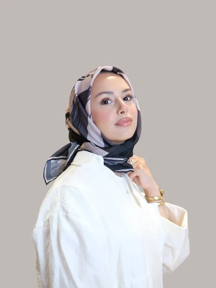 Shawl Secret Loi Silk Eşarp Bej Detay