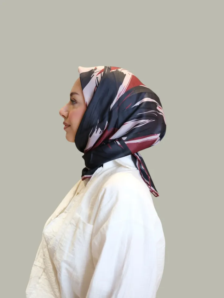 Shawl Secret Loi Silk Eşarp Bordo Detay