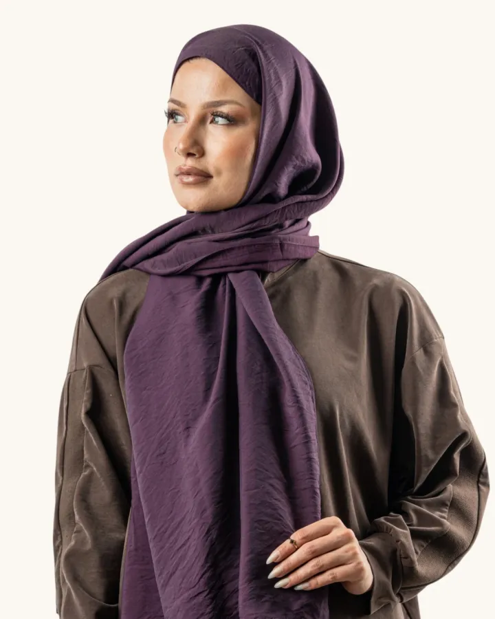 Benetton Siena Lüx Düz Şal Mor