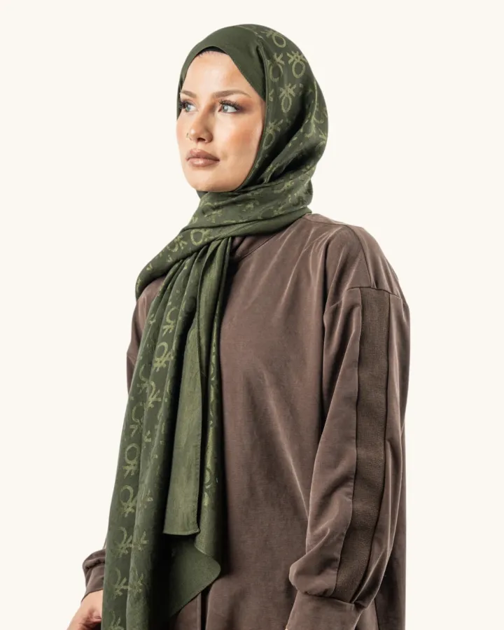 Benetton Lyocell Şal Roma Haki