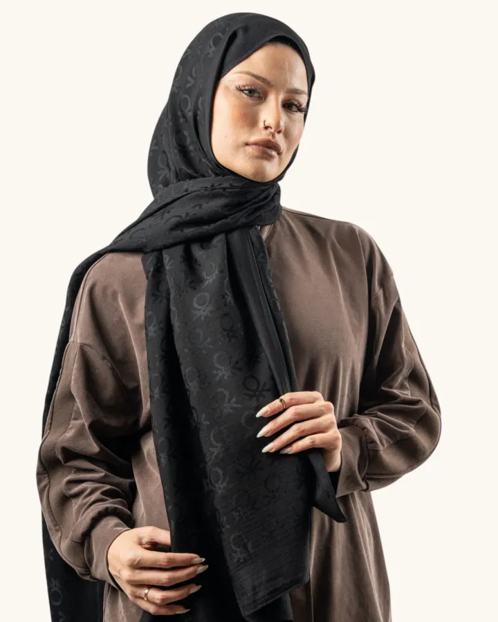 Benetton Lyocell Şal Roma Siyah