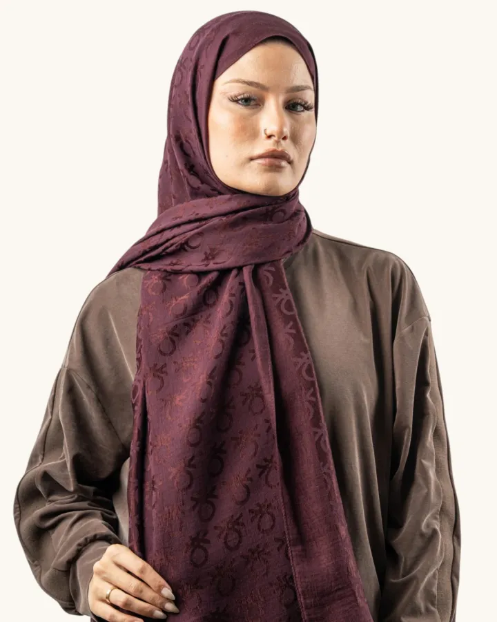 Benetton Lyocell Şal Roma Kızılcık