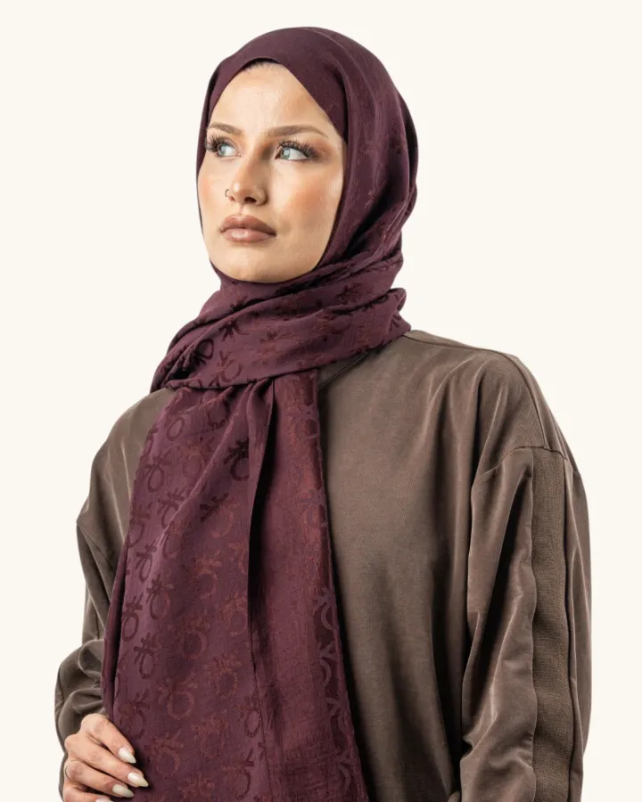 Benetton Lyocell Şal Roma Kızılcık
