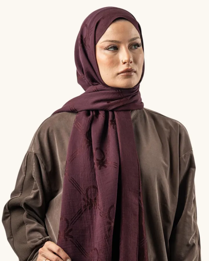 Benetton Lyocell Şal Milano Kızılcık