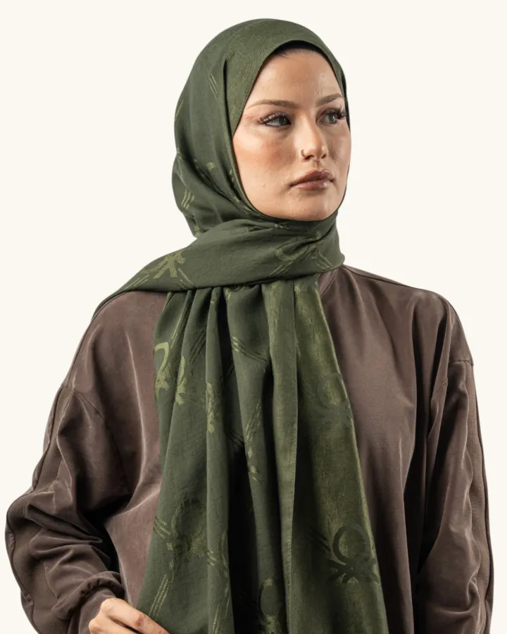 Benetton Lyocell Şal Milano Haki