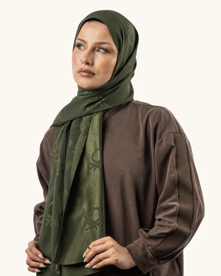 Benetton Lyocell Şal Milano Haki