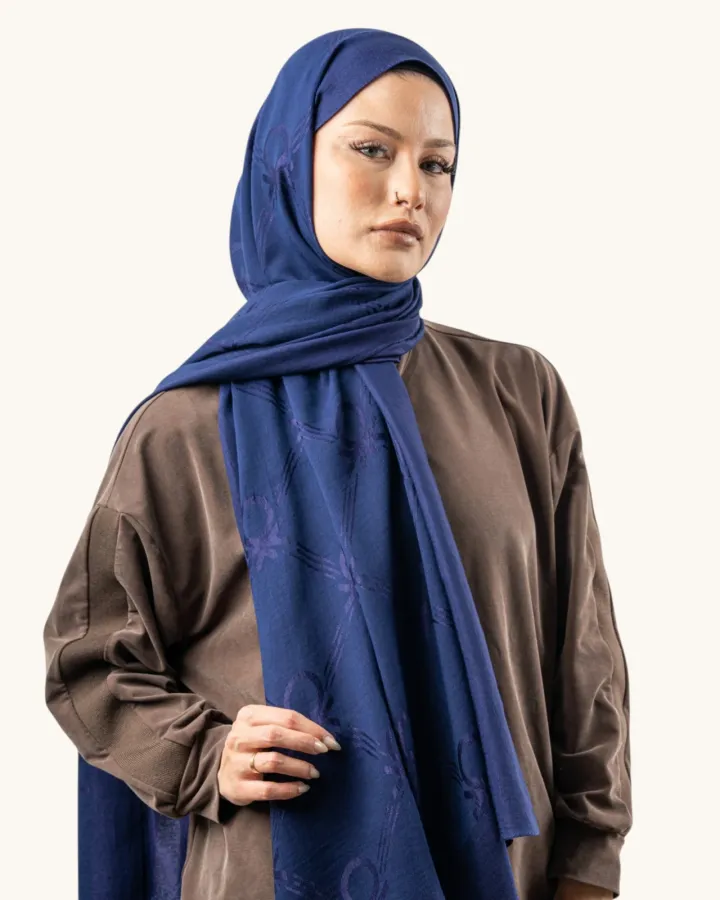 Benetton Lyocell Şal Milano Lacivert