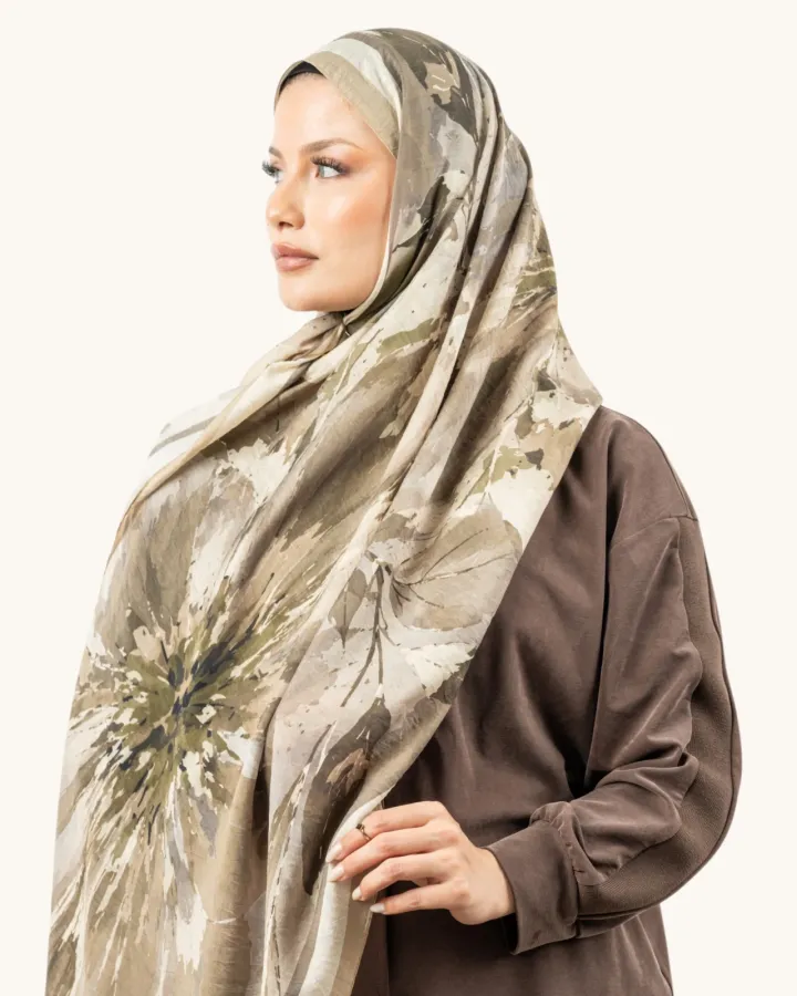 Benetton Fiore Şal Krem
