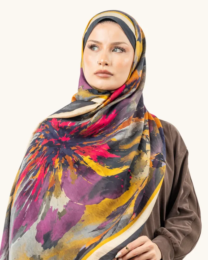 Benetton Fiore Şal Antrasit
