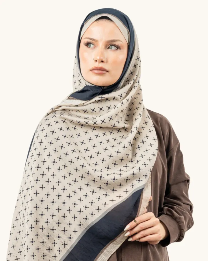 Benetton Fiore Şal Siyah Bej