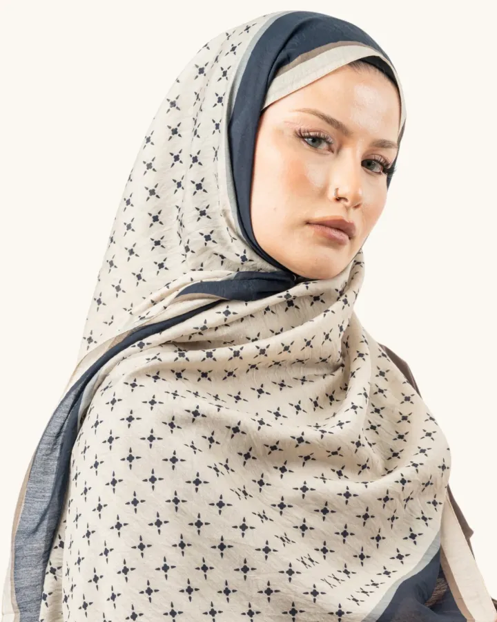 Benetton Fiore Şal Siyah Bej