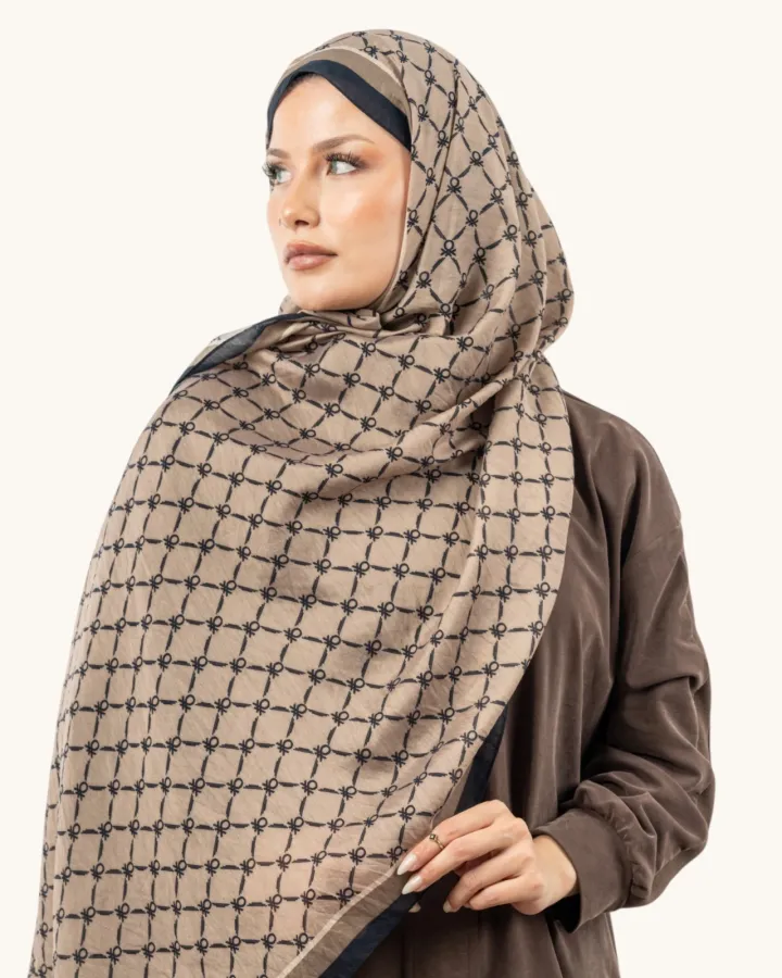 Benetton Fiore Şal Koyu Bej