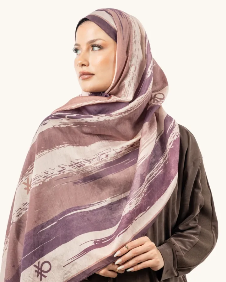 Benetton Fiore Şal Mürdüm 02