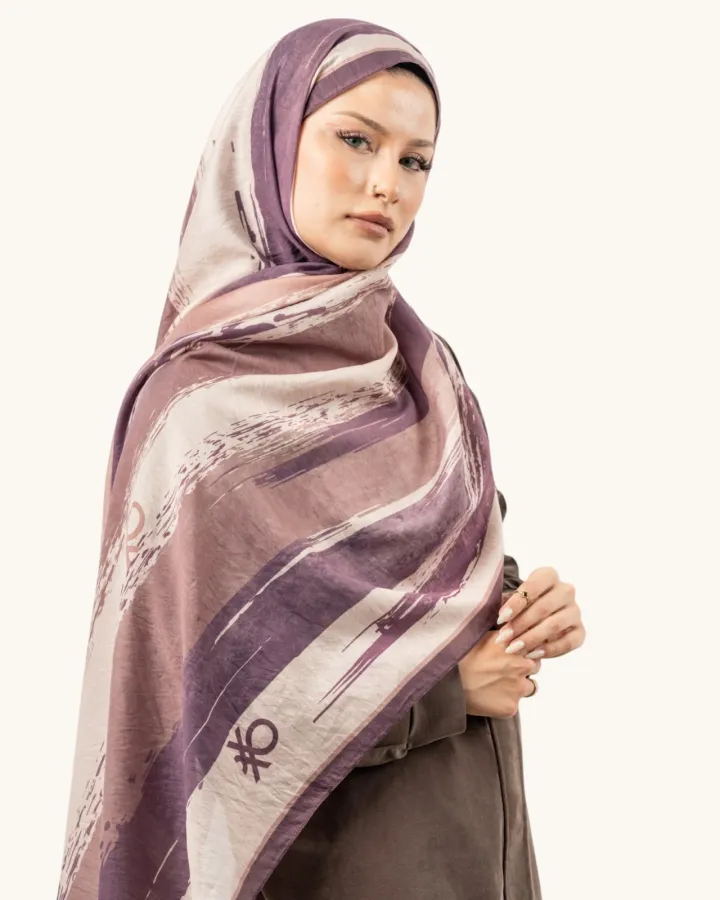 Benetton Fiore Şal Mürdüm 02