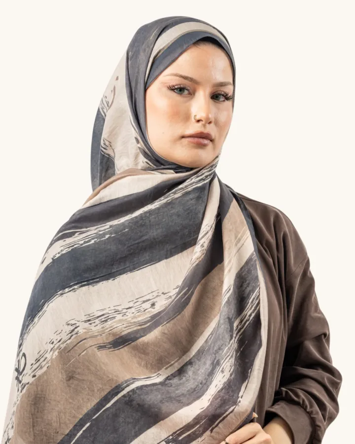 Benetton Fiore Şal Füme-01