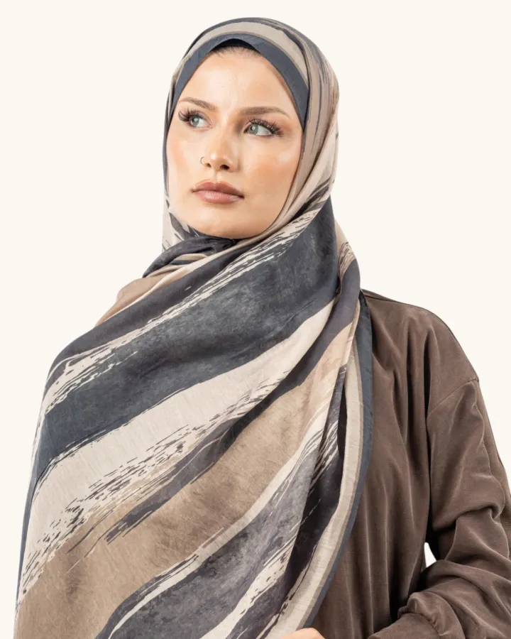 Benetton Fiore Şal Füme-01