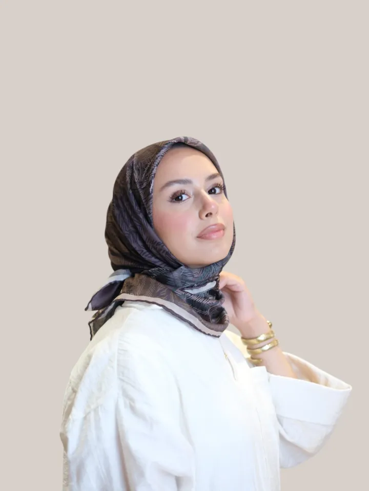 Shawl Secret Loi Silk Eşarp Mor Detay