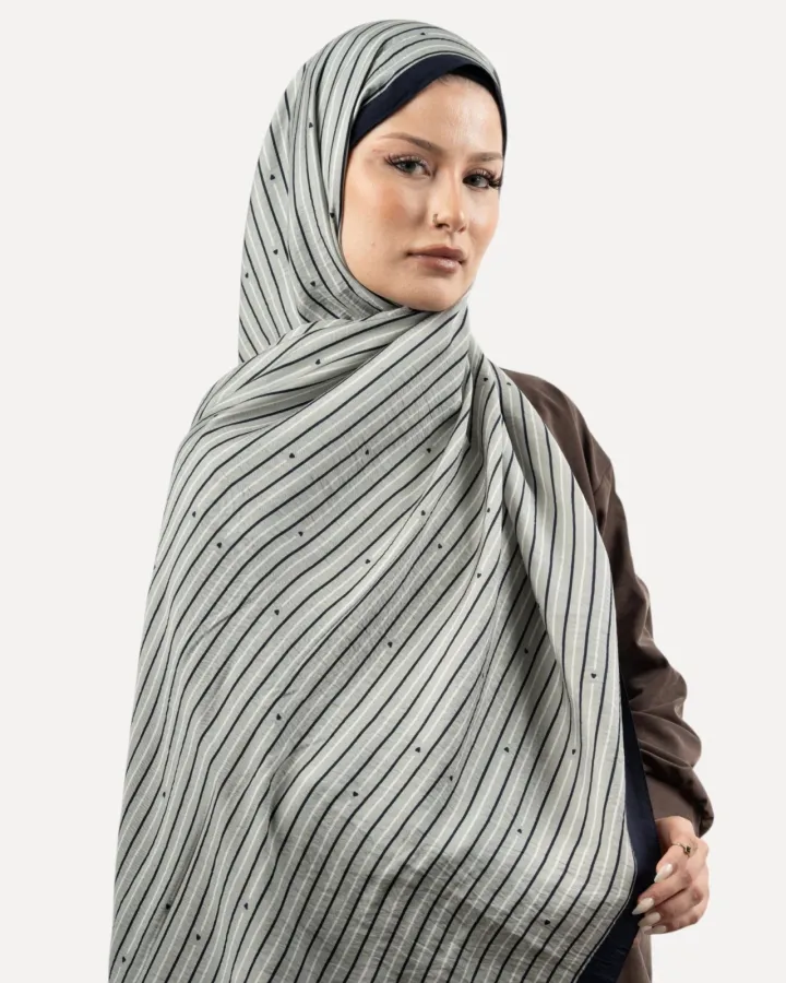 Sisley Verona Şal Gri Siyah
