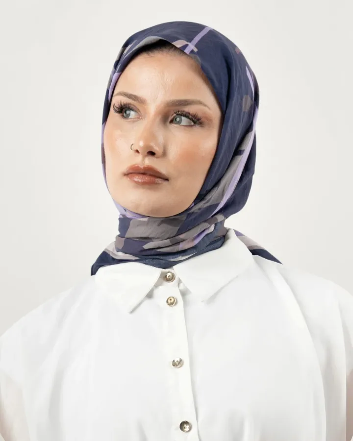 Benetton Siena Eşarp Lacivert-02