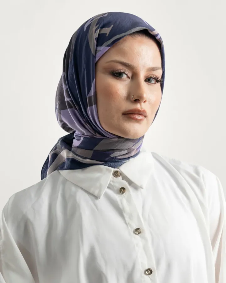 Benetton Siena Eşarp Lacivert-02