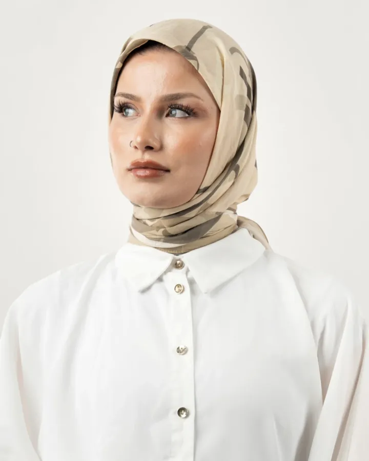Benetton Siena Eşarp Krem Vizon