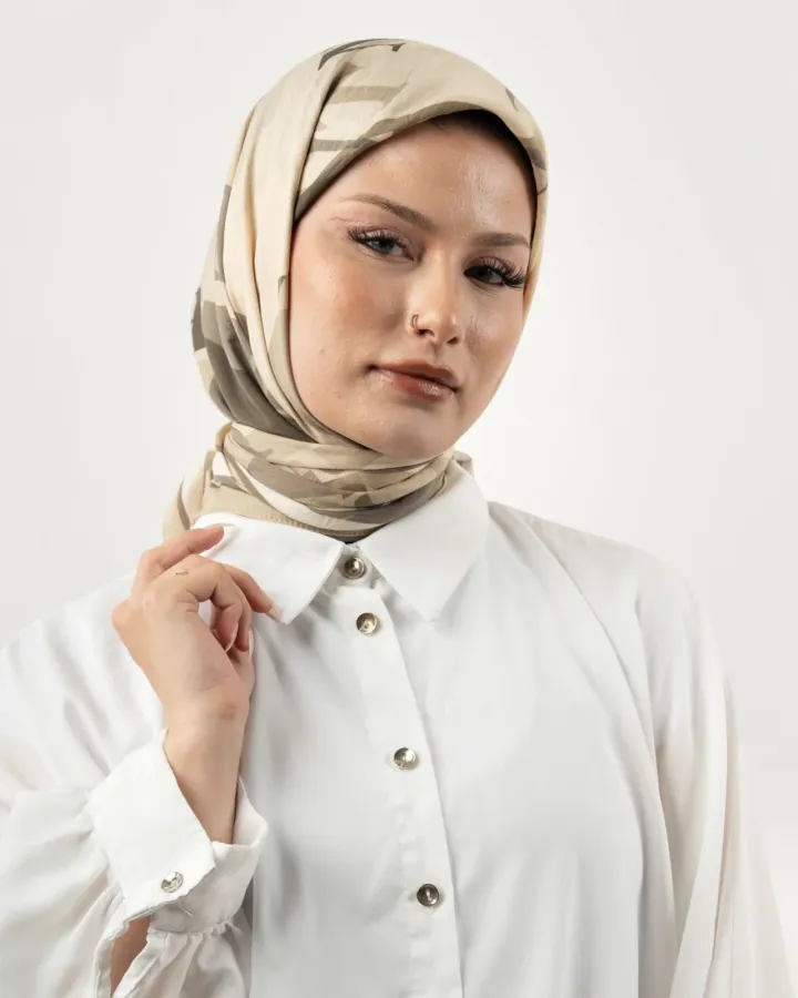 Benetton Siena Eşarp Krem Vizon