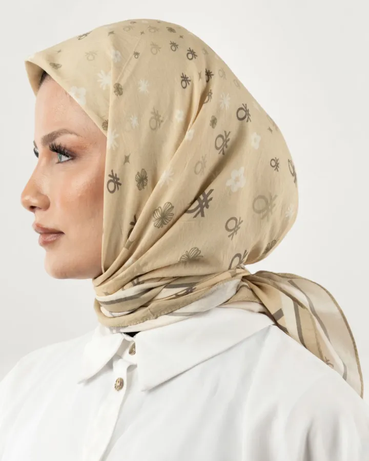 Benetton Siena Eşarp Krem-08