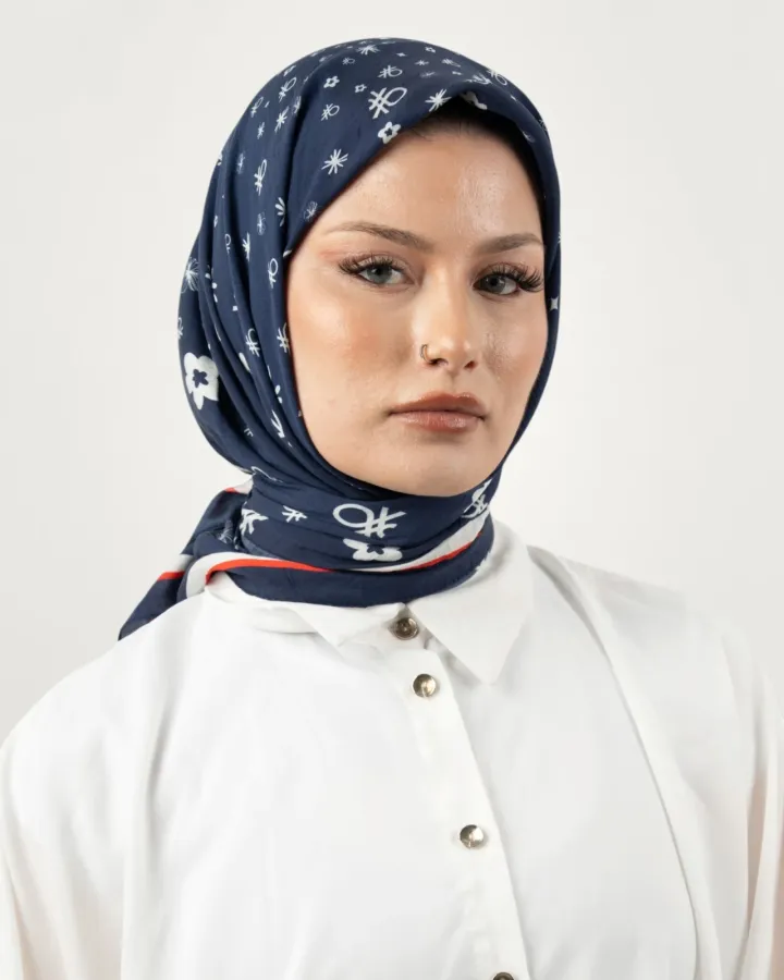 Benetton Siena Eşarp Lacivert-08
